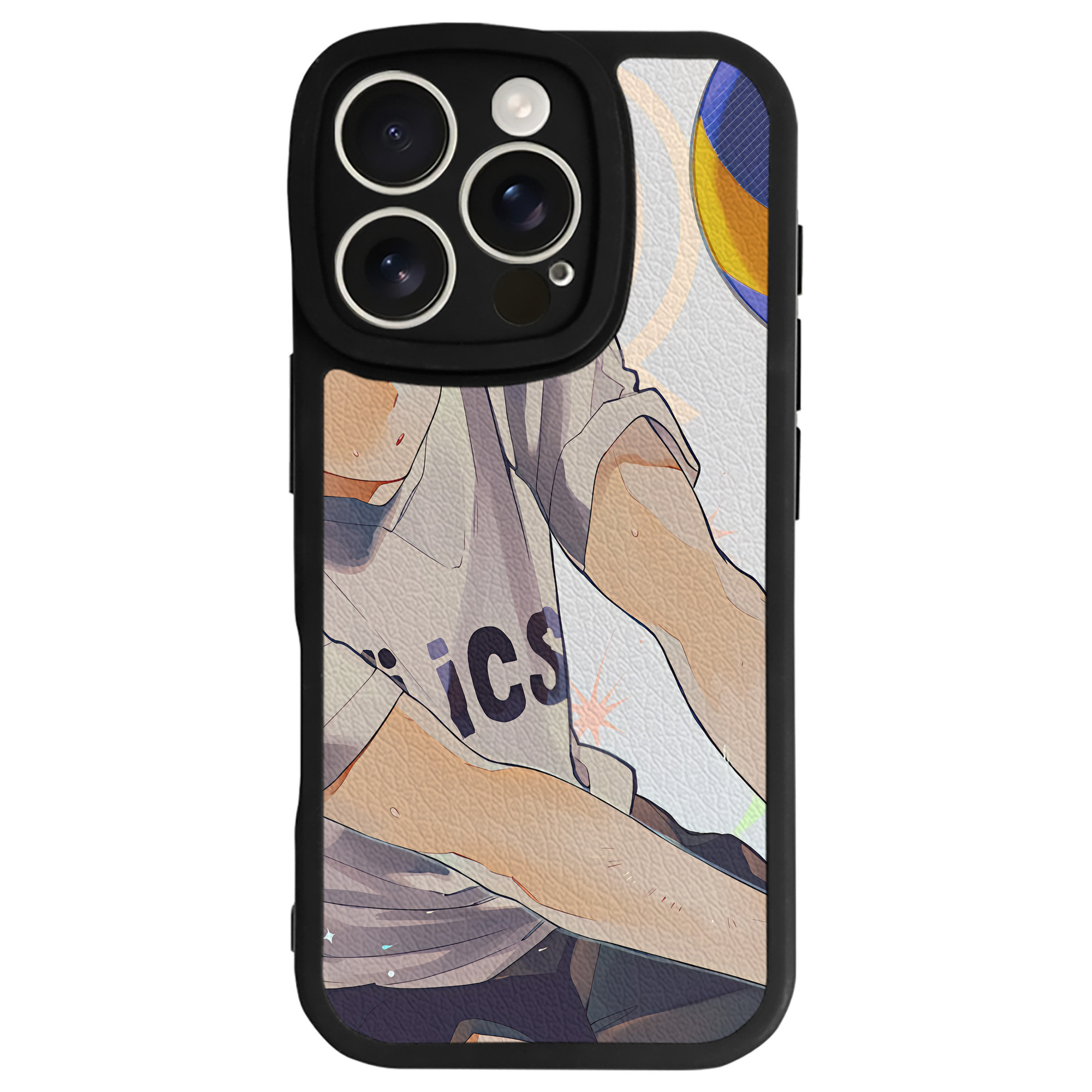（画像用） ハイキュー!! Haikyu!! 【iPhone 16シリーズ対応】シリコンスマホケース（レザー調） 材質：シリコン